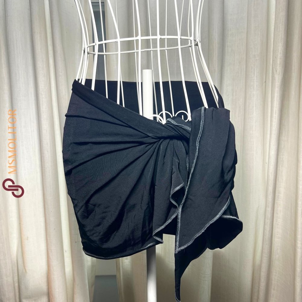 Small Black Swimsuit Sarong Cover-up